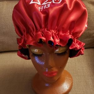 Delta Sigma Theta inspired Satin hair bonnets
